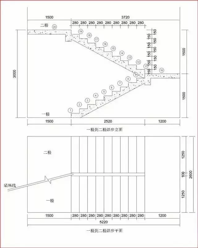 CAD elevation drawing
